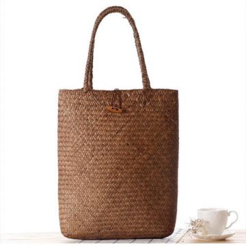 Retro Women Natural Straw Handbag Beach Bag