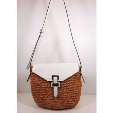 MICHAEL KORS  NAOMI  Woven Straw MD Cross body Bag Msrp $248.00