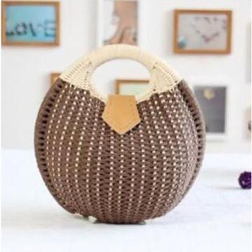 Women&#039;s Straw Handbag Rattan Bag Tote Handbag Summer Beach Bags Small Brand Bag