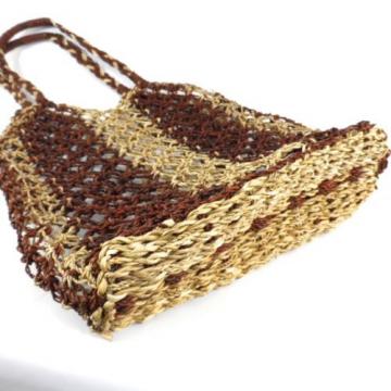 Vintage 60&#039;s Woven Basket Beach Tote Bag Purse