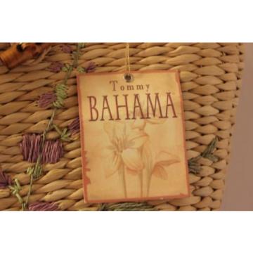 Tommy Bahama Straw Tote Bag Handbag Purse Beach Vacation- Sweet peas of Paradise