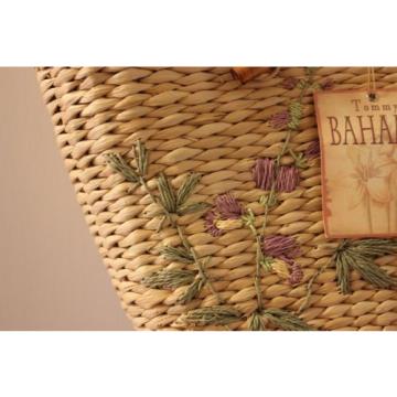 Tommy Bahama Straw Tote Bag Handbag Purse Beach Vacation- Sweet peas of Paradise