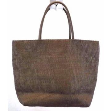 GAP Factory Store Women&#039;s Tote Bag Straw Style Shell Purse handbag Brown Large