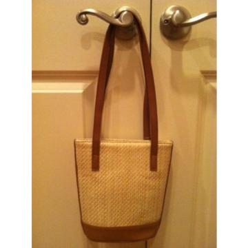 New Villager By Liz Claiborne Straw Shoulder Bag Purse