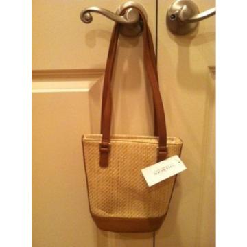 New Villager By Liz Claiborne Straw Shoulder Bag Purse