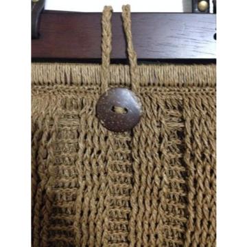 CAPPELLI Straworld Woven Brown Straw Purse Handbag  Boho Medium Sz Shoulder Bag