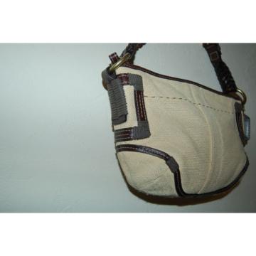 Coach Straw and Leather Hand Bag 4710