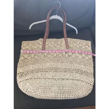 Merona Women&#039;s Soft Straw Tote Handbag - Natural Beach Bag NEW