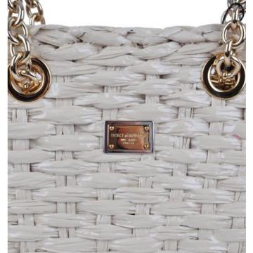 DOLCE &amp; GABBANA RUNWAY Bag Handbag Strawbag Beige Sac a Main 02562