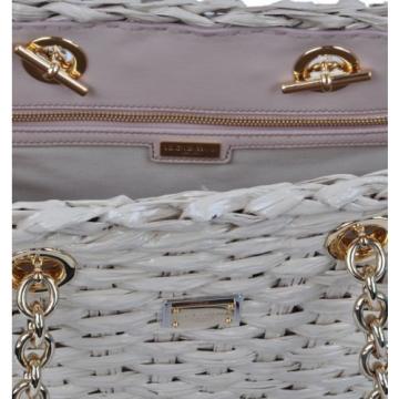 DOLCE &amp; GABBANA RUNWAY Bag Handbag Strawbag Beige Sac a Main 02562