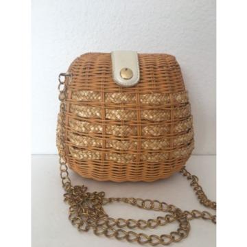 Bag Straw Wicker Crossbody Decorative Chain Designer Fashion Summer Chic Retro