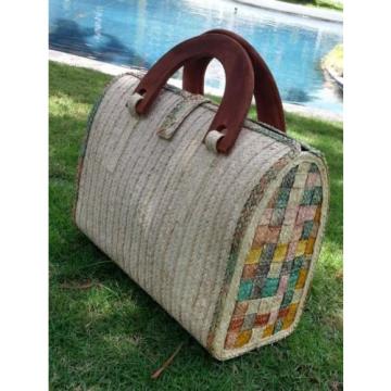 WICKER &amp; STRAW TOTE PURSE BAG, LARGE SIZE HANDMADE TOTE