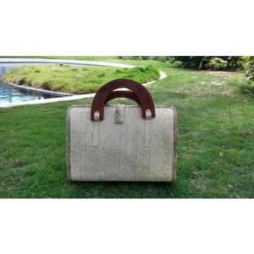 WICKER &amp; STRAW TOTE PURSE BAG, LARGE SIZE HANDMADE TOTE