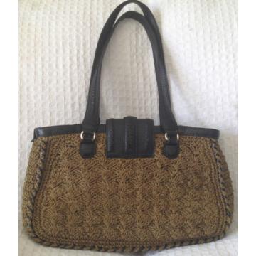 BRIGHTON Crochet Straw Tote Bag Purse Handbag-Very Nice