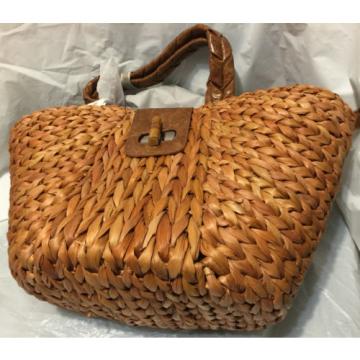 Treska Camel Shoulder Bag Tote Handbag With Braided Strap Drop 18”