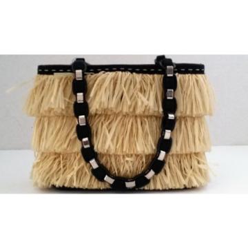 Salvatore Ferragamo Vara Straw Mini Bag