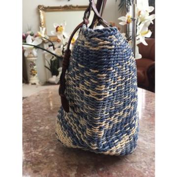 New Lucky Brand KENYA Natural Multi Straw Leather Large Hippie Boho Bag $98