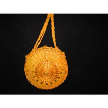 Straw and Wicker Bucket Bag