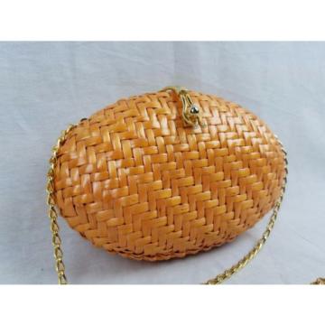 VINTAGE RODO &#034;Romualdo Dori&#034; Italy Vintage Wicker and Gold Evening Bag