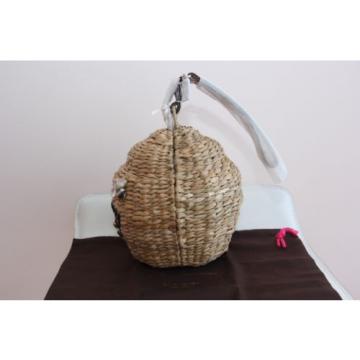 NWT $358 kate spade new york Beehive - oh Honey Straw bag (NATURAL)