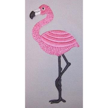 Pink Flamingo Tote Bag Summer Tropical Beach Vacation Monogram Stone Red or Blue