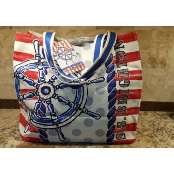 &#034;S.S. BRIGHTON&#034; Nauticle Beach Tote Bag w/ Matching Beach Towel  NWT Retail $130