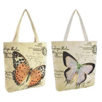 Tapestry Effect Butterfly Design Shoulder / Beach / Shopping Bag