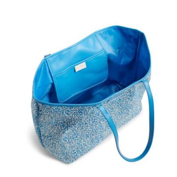 Vera Bradley Mesh Sequin SparkleTote Bag Camocat Blue Travel Beach Pool $78 NWT