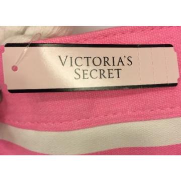 Victoria Secret Pink And White Striped Beach Tote Bag VS Miami St Barts Hawaii