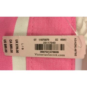 Victoria Secret Pink And White Striped Beach Tote Bag VS Miami St Barts Hawaii