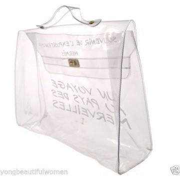 AUTHENTIC HERMES KELLY BEACH VINYL HAND BAG SOUVENIR DE L&#039;EXPOSITION 1998