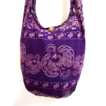 F10 BAG SLING SHOULDER GYPSY CROSSBODY BEACH HOBO UNISEX SMALL PEACOCK PURPLE