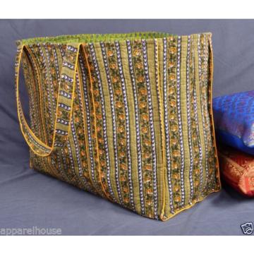 Indian Cotton Block Printed Quilted Bag Hippie Boho Shopping Purse Beach Bag