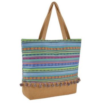 Tribal Stripe Design Shoulder / Beach / Shopping Bag with Lining