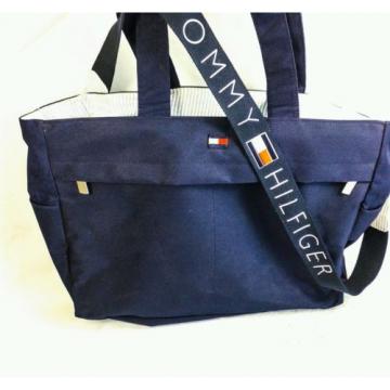 Tommy Hilfiger Tote Navy Blue Weekender Travel Beach Bag Shoulder Crossbody