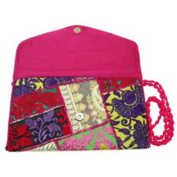 INDIAN VINTAGE CLUTCH MULTICOLOR BAG BEACH HANDBAG EMBROIDERED WEDDING PURSE