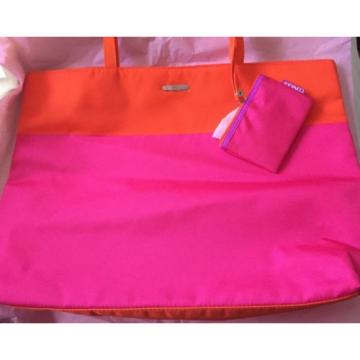 New Clinique Pink and Orange Tote Beach Bag