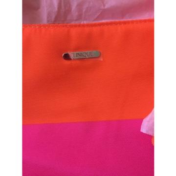 New Clinique Pink and Orange Tote Beach Bag