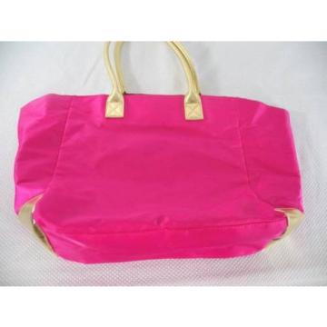 JC Juicy Couture Hot Pink Gold Stars Nylon Purse Beach Bag Handbag