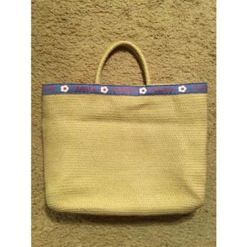 VINTAGE TOMMY HILFIGER &#034;TOMMY GIRL&#034;  STRAW TOTE/BEACH BAG/HANDBAG