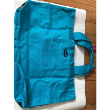 Beach Tote Bag Shopping Weekender Shoulder Handbag Blue 100% Cotton NWT