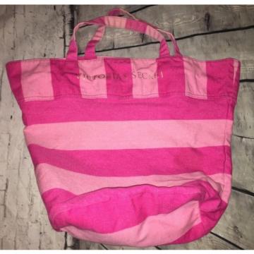 Victoria&#039;s Secret Bag Beach Tote Pink Striped Large Summer Pool