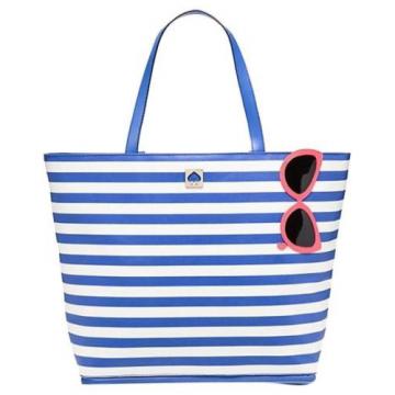 NWT Kate Spade MAKE A SPLASH REY BEACH BAG TOTE STRIPE SUNGLASS X-LARGE