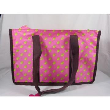 ESBAG TOTE BAG 10&#034; x 16&#034; Pink with Dots Beach Shower Diaper Grocery Utility