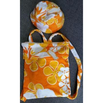 Beach bag tote and hat