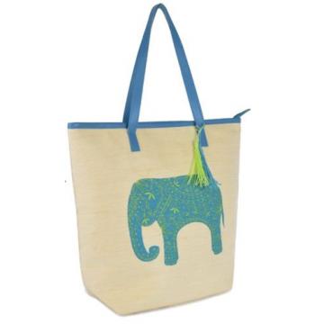 Elephant Design Shoulder / Beach / Shopping Bag with Lining