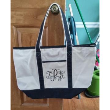 Large Customized Canvas Tote. Boat and Toat. Weekend Bag. Beach Bag