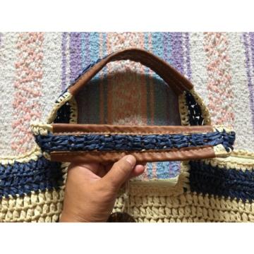 Large Sun N Sand Nautical Large Beach Spring Break Straw Bag