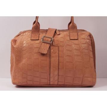 $7K Giorgio&#039;s of Palm Beach-Natural Tan Alligator Shoulder Tote Shopper Bag