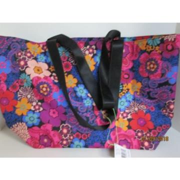 VERA BRADLEY LIGHTEN UP LARGE FAMILY TOTE BEACH BAG &#034;FLORAL FIESTA&#034; TOTE   NEW